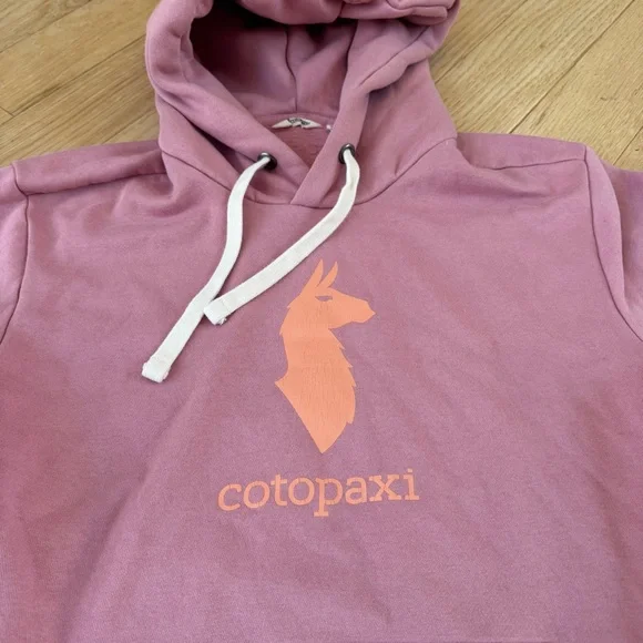Cotopaxi Mauve Hoodie with Peach Llama Graphic - Picture 3 of 5